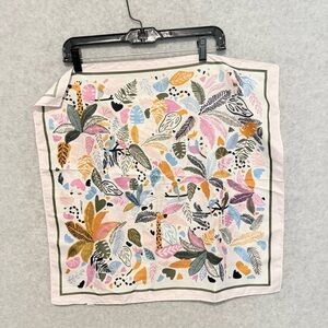 Women's Floral Multicolor Scarf- Pink Accent